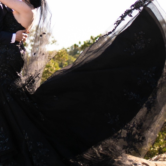 Black Lace Wedding Dress - Picture 3 of 7
